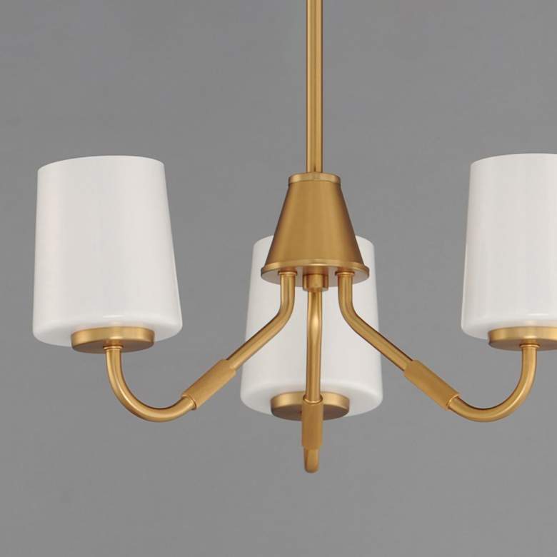 Image 4 Maxim Durham 18 1/2" Wide Natural Aged Brass 3-Light Chandelier more views