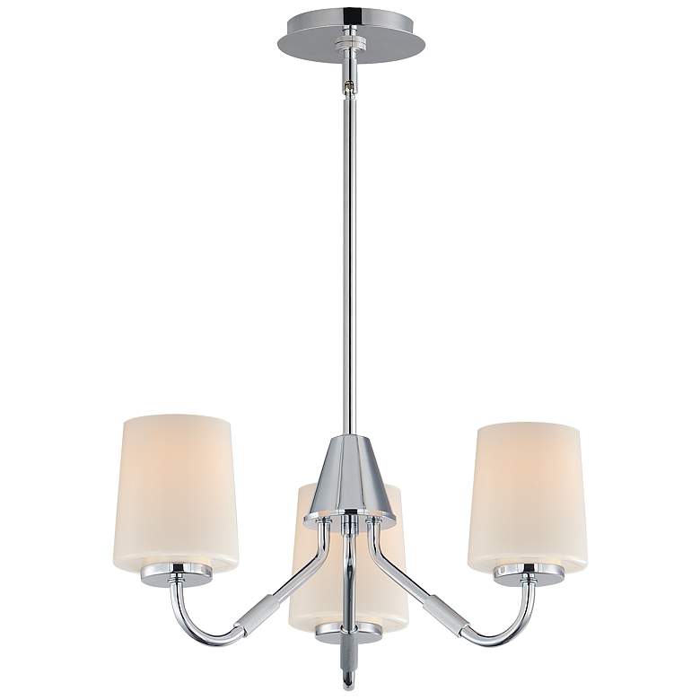 Image 1 Maxim Durham 18 1/2" Wide Polished Chrome 3-Light Chandelier