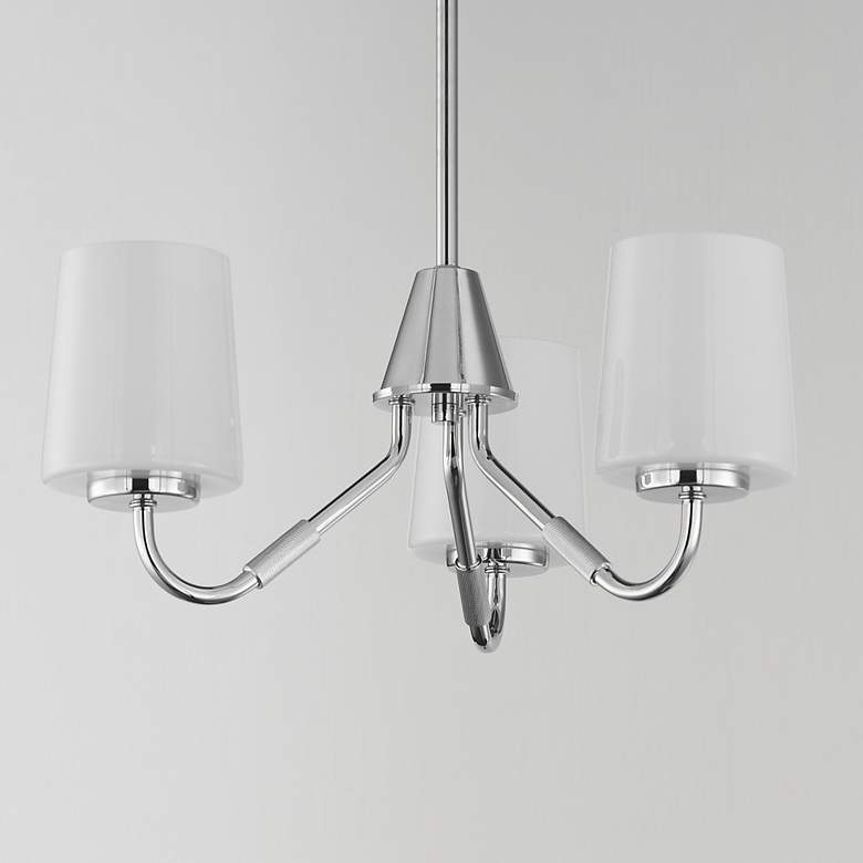 Image 2 Maxim Durham 18 1/2" Wide Polished Chrome 3-Light Chandelier more views