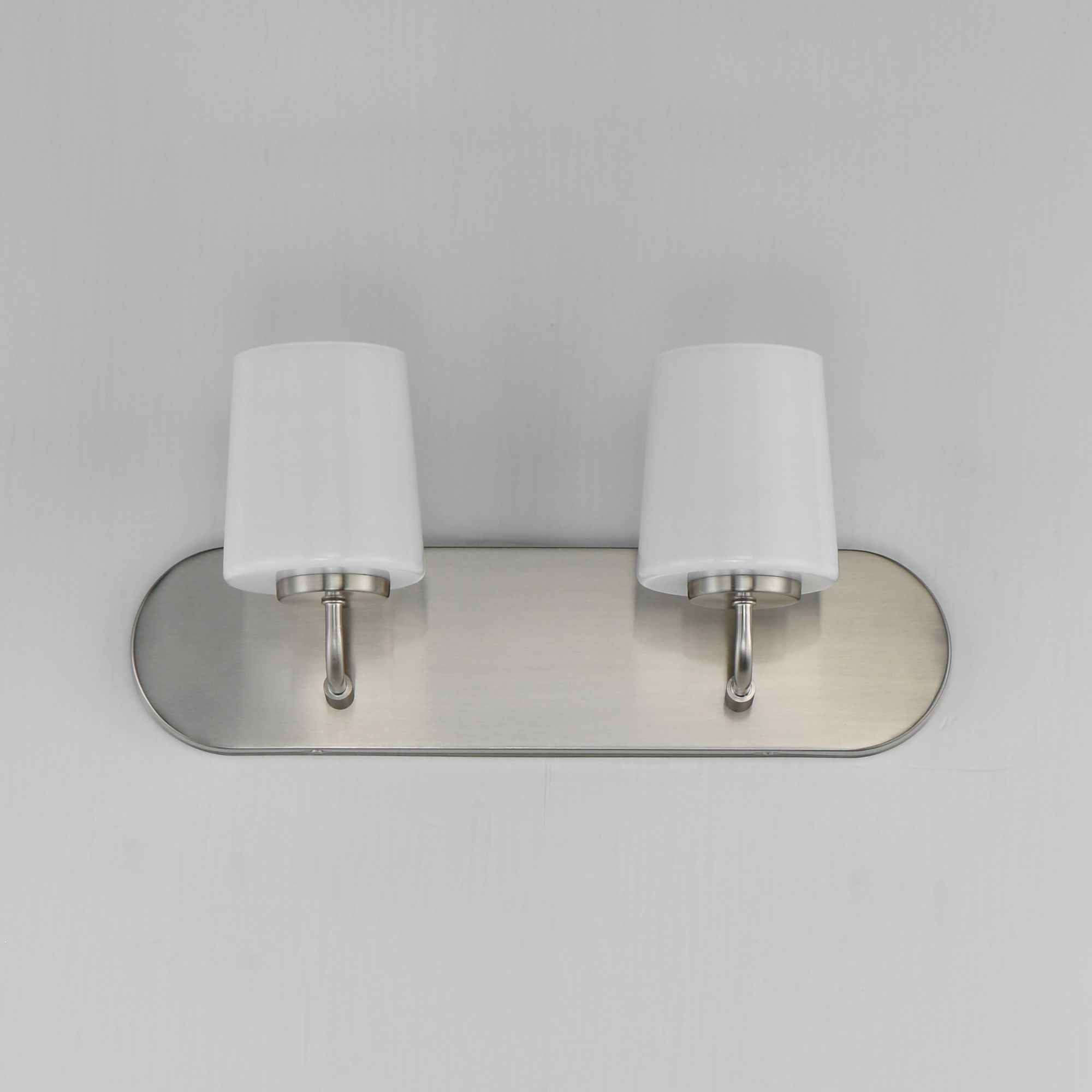 Image 2 Maxim Durham 18" Wide Satin Nickel 2-Light Strip Bath Vanity more views