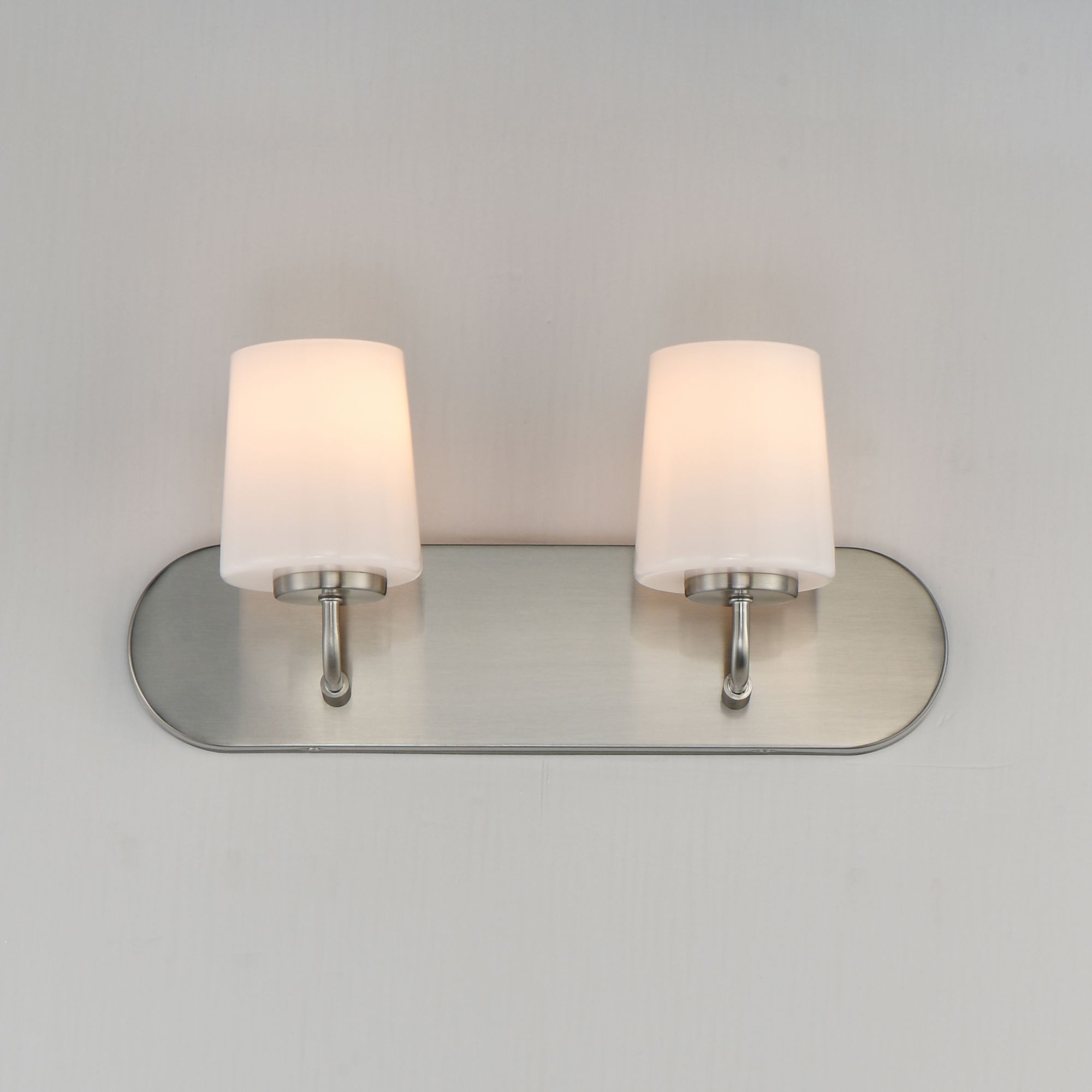 Image 3 Maxim Durham 18" Wide Satin Nickel 2-Light Strip Bath Vanity more views