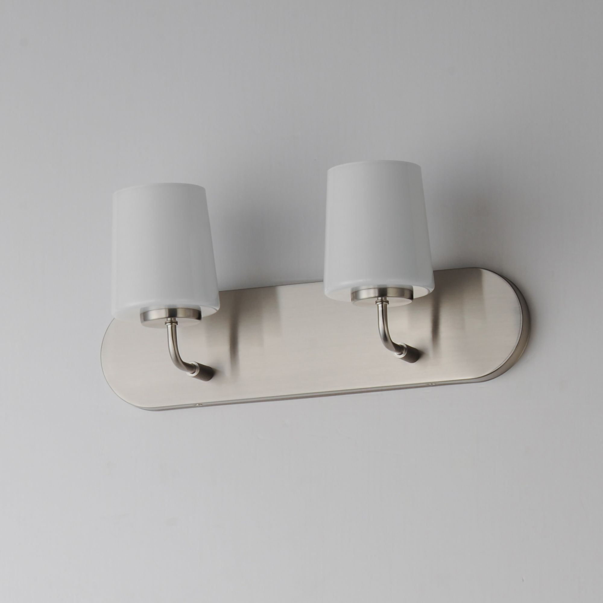 Image 4 Maxim Durham 18" Wide Satin Nickel 2-Light Strip Bath Vanity more views