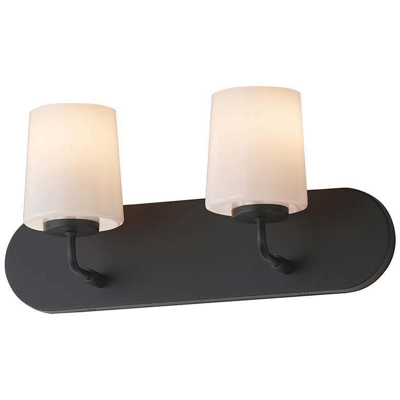 Image 1 Maxim Durham 18" Wide Black 2-Light Strip Bath Vanity