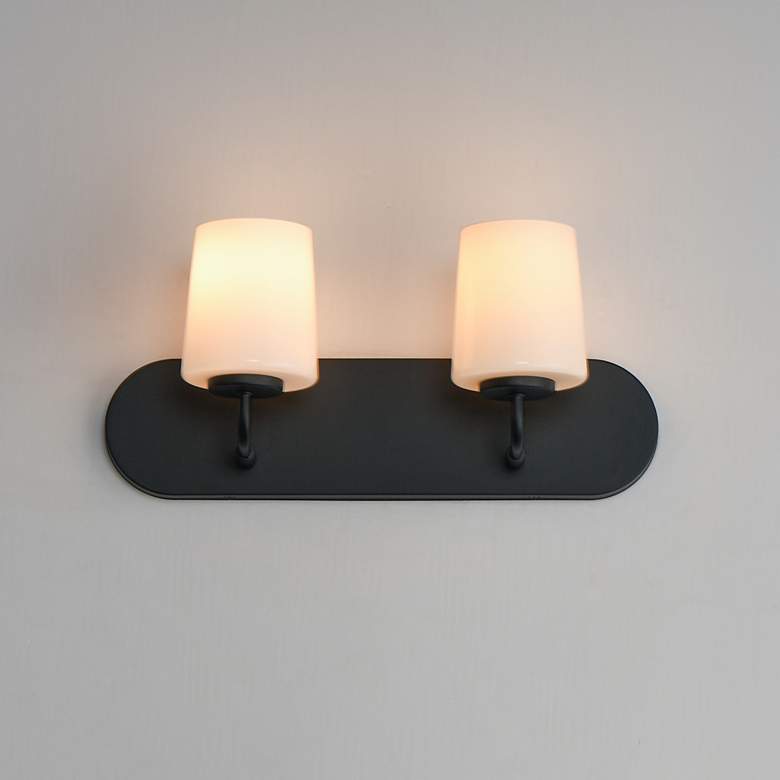 Image 3 Maxim Durham 18" Wide Black 2-Light Strip Bath Vanity more views