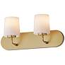 1_Maxim Durham 18" Wide Natural Aged Brass 2-Light Strip Bath Vanity