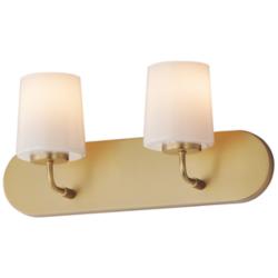 Maxim Durham 18" Wide Natural Aged Brass 2-Light Strip Bath Vanity