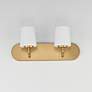 2_Maxim Durham 18" Wide Natural Aged Brass 2-Light Strip Bath Vanity more views
