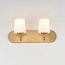 3_Maxim Durham 18" Wide Natural Aged Brass 2-Light Strip Bath Vanity more views