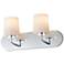 Maxim Durham 18" Wide Polished Chrome 2-Light Strip Bath Vanity