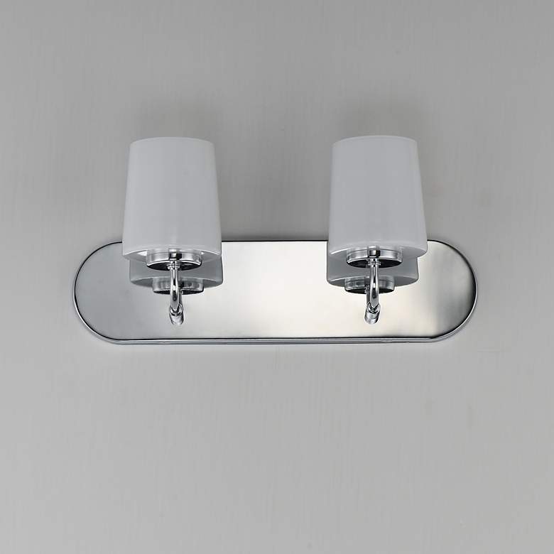 Image 2 Maxim Durham 18" Wide Polished Chrome 2-Light Strip Bath Vanity more views