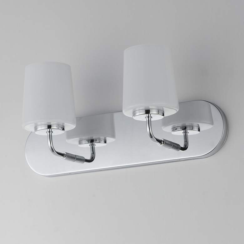 Image 4 Maxim Durham 18" Wide Polished Chrome 2-Light Strip Bath Vanity more views