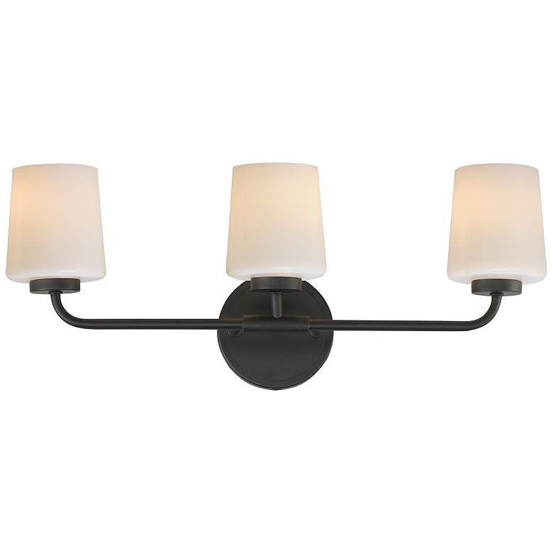 Image 1 Maxim Durham 23" Wide Black 3-Light Bath Vanity