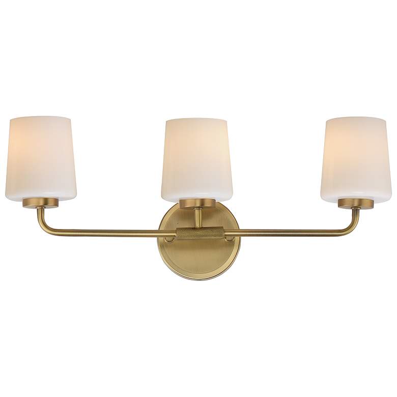 Image 1 Maxim Durham 23" Wide Natural Aged Brass 3-Light Bath Vanity