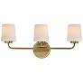 1_Maxim Durham 23" Wide Natural Aged Brass 3-Light Bath Vanity
