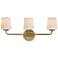 Maxim Durham 23" Wide Natural Aged Brass 3-Light Bath Vanity