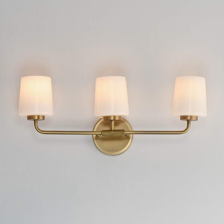 Image 3 Maxim Durham 23" Wide Natural Aged Brass 3-Light Bath Vanity more views
