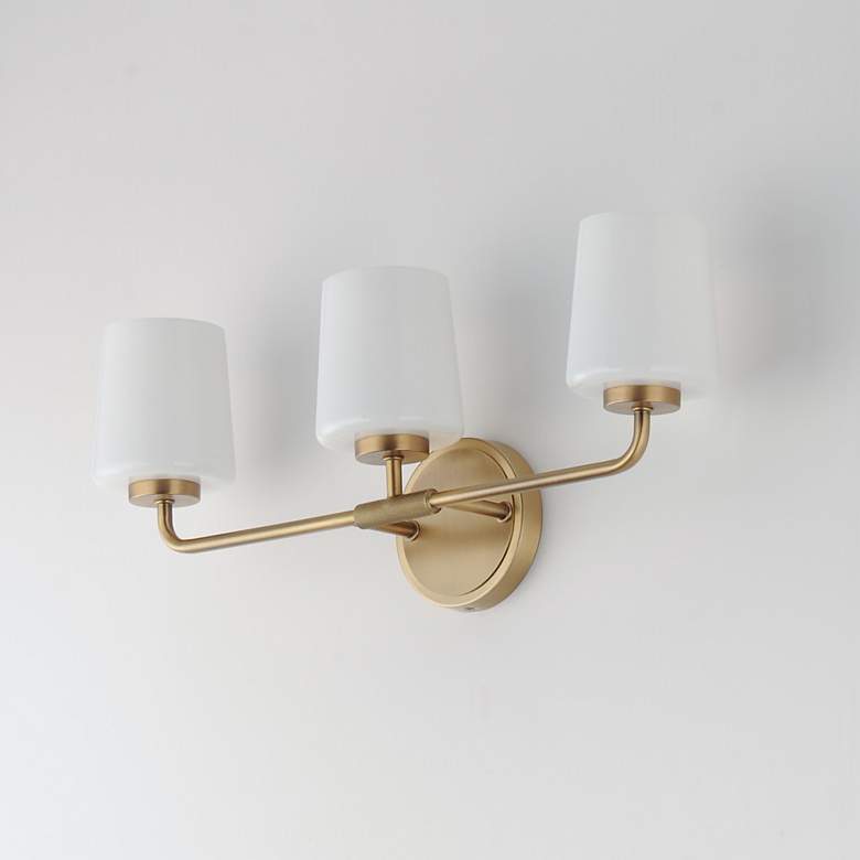 Image 4 Maxim Durham 23" Wide Natural Aged Brass 3-Light Bath Vanity more views