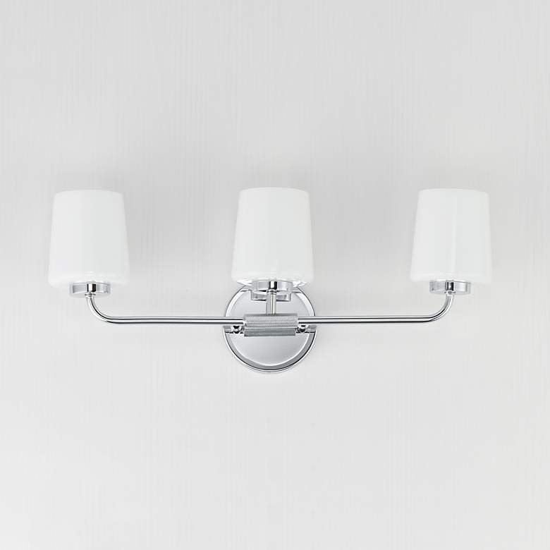 Image 2 Maxim Durham 23" Wide Polished Chrome 3-Light Bath Vanity more views