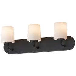 Maxim Durham 24" Wide Black 3-Light Strip Bath Vanity
