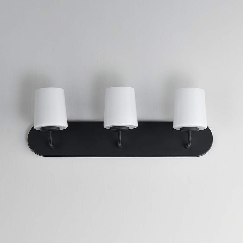 Image 2 Maxim Durham 24" Wide Black 3-Light Strip Bath Vanity more views