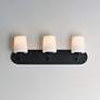 3_Maxim Durham 24" Wide Black 3-Light Strip Bath Vanity more views