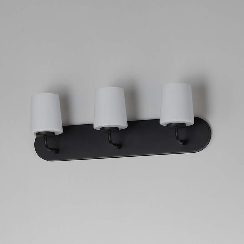 Image 4 Maxim Durham 24" Wide Black 3-Light Strip Bath Vanity more views