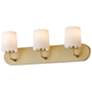1_Maxim Durham 24" Wide Natural Aged Brass 3-Light Strip Bath Vanity