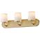 Maxim Durham 24" Wide Natural Aged Brass 3-Light Strip Bath Vanity