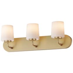 Maxim Durham 24" Wide Natural Aged Brass 3-Light Strip Bath Vanity
