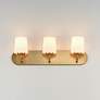 3_Maxim Durham 24" Wide Natural Aged Brass 3-Light Strip Bath Vanity more views