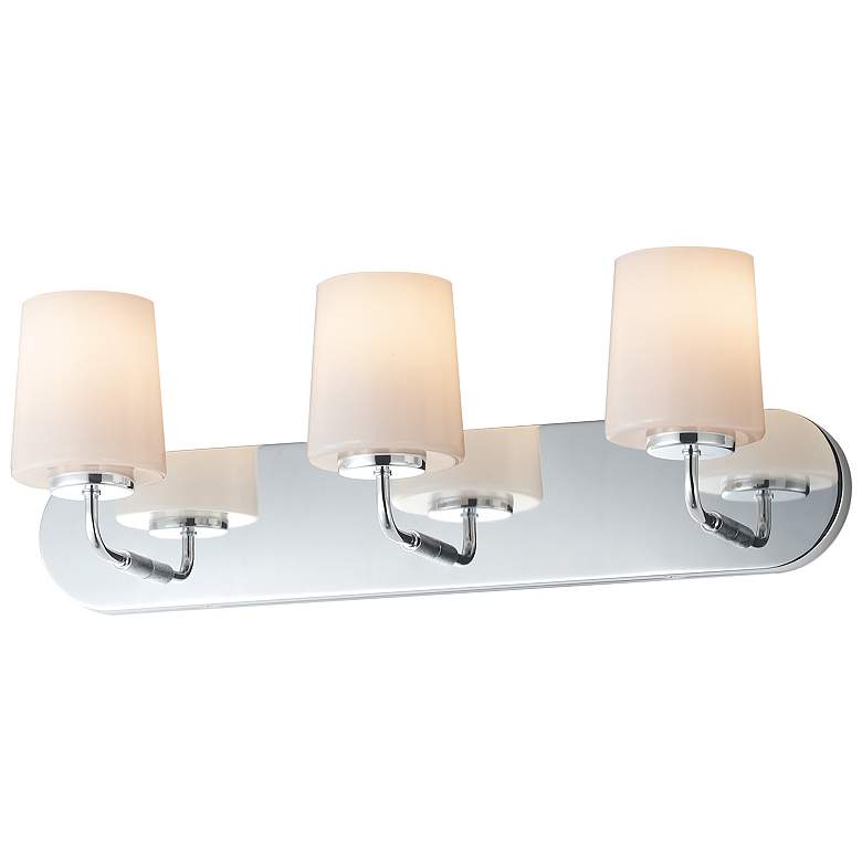Image 1 Maxim Durham 24" Wide Polished Chrome 3-Light Strip Bath Vanity