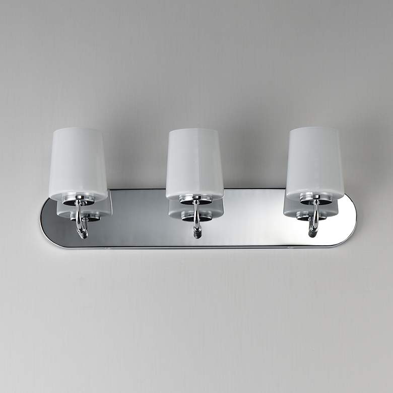 Image 2 Maxim Durham 24" Wide Polished Chrome 3-Light Strip Bath Vanity more views
