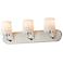 Maxim Durham 24" Wide Satin Nickel 3-Light Strip Bath Vanity