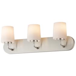 Maxim Durham 24" Wide Satin Nickel 3-Light Strip Bath Vanity