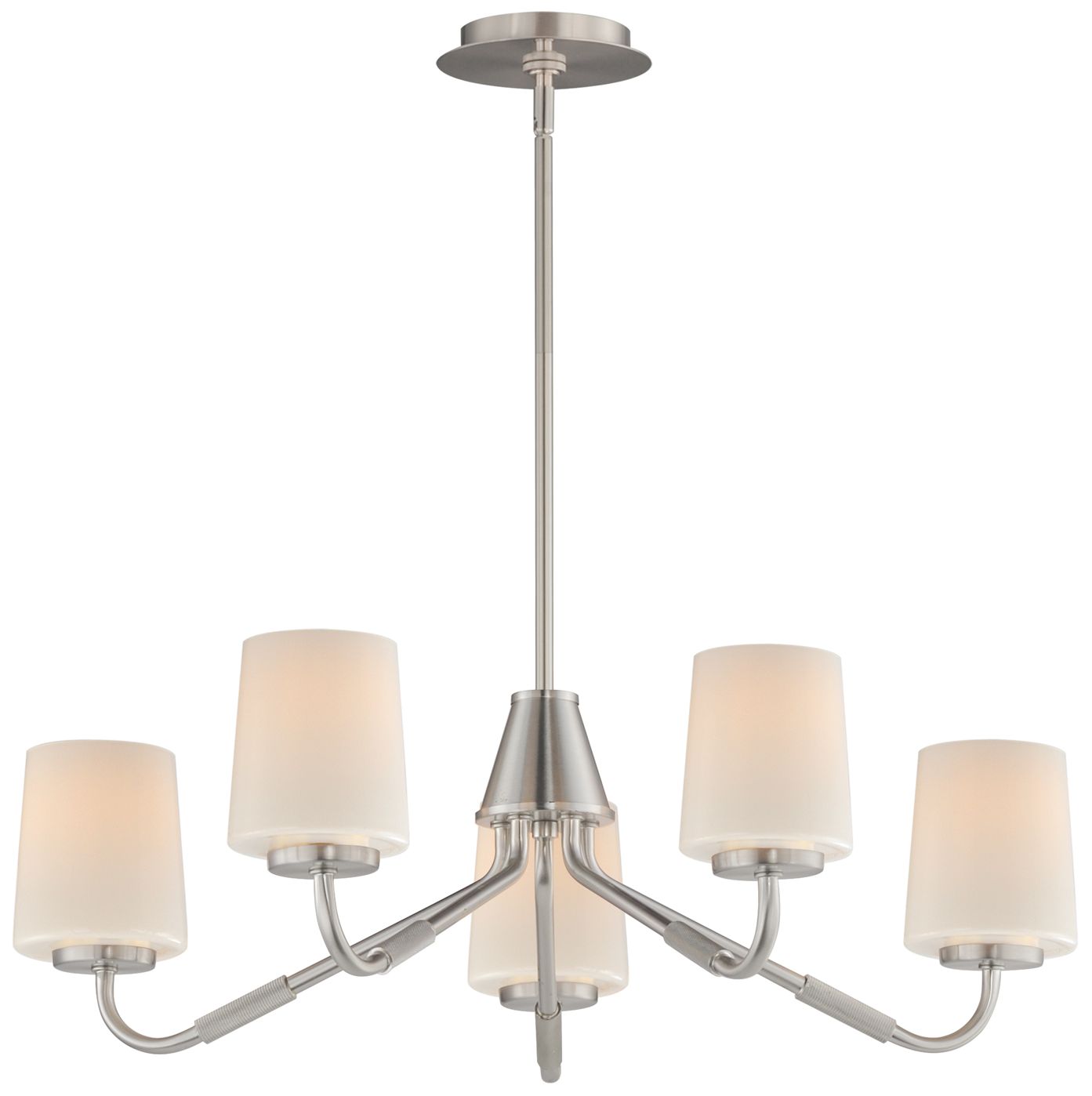 Maxim Durham 26" Satin Nickel 5-Light Chandelier