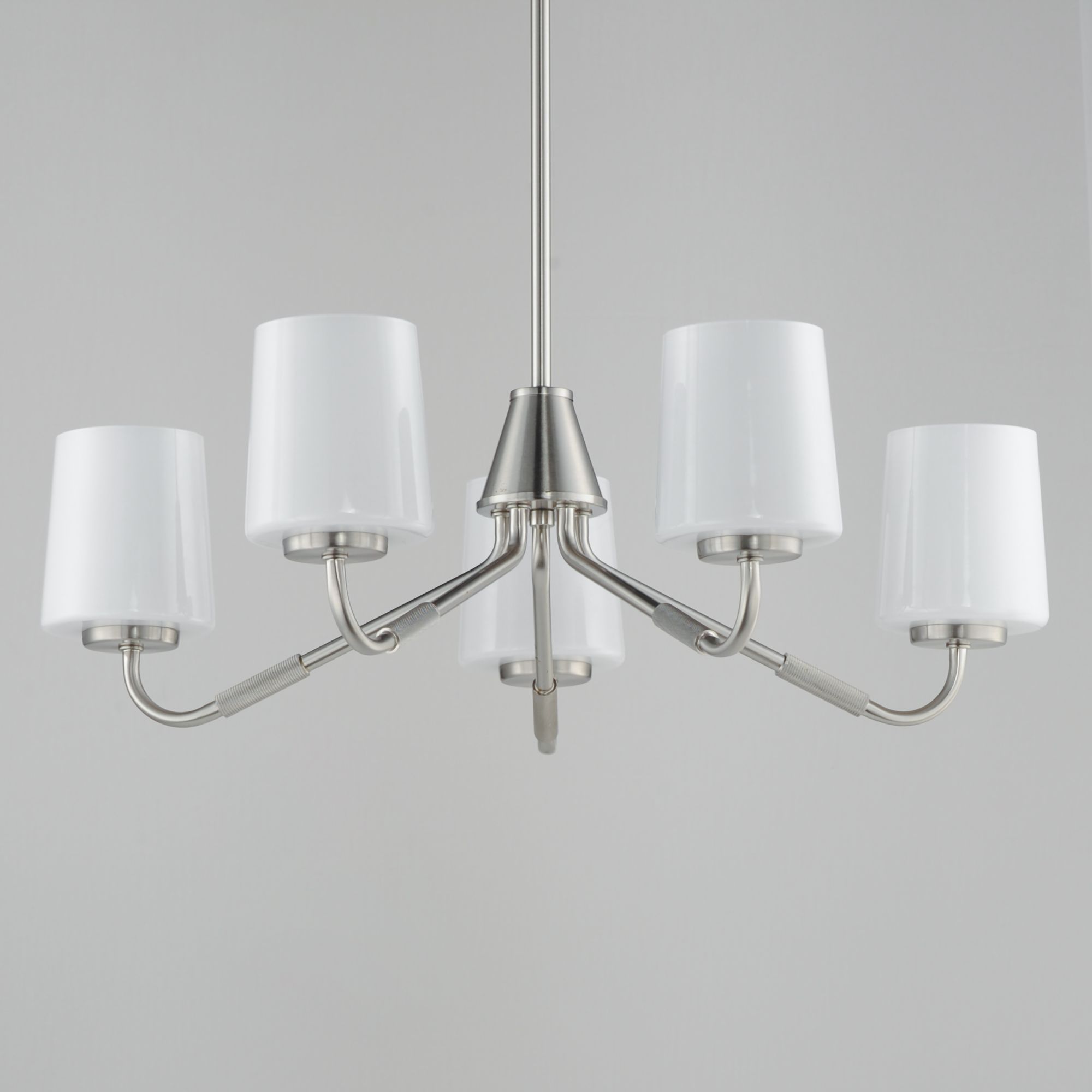 Image 2 Maxim Durham 26" Satin Nickel 5-Light Chandelier more views