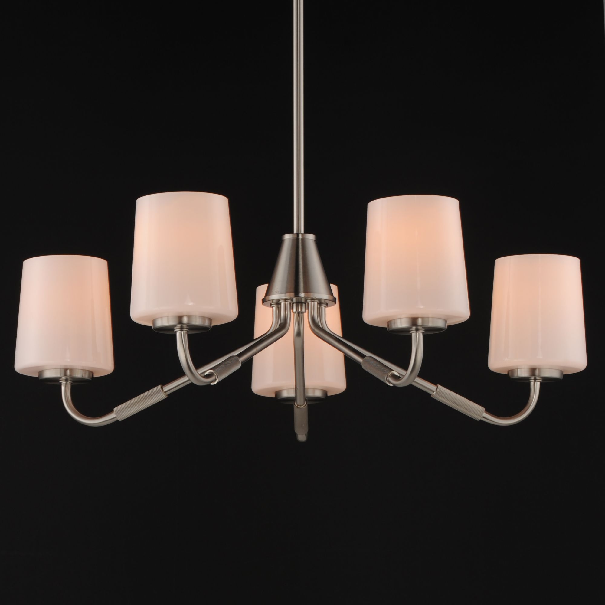 Image 3 Maxim Durham 26" Satin Nickel 5-Light Chandelier more views