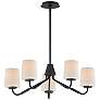 1_Maxim Durham 26" Wide Black 5-Light Chandelier