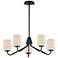 Maxim Durham 26" Wide Black 5-Light Chandelier