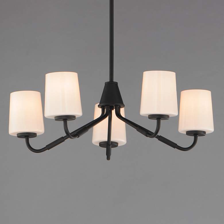 Image 3 Maxim Durham 26" Wide Black 5-Light Chandelier more views