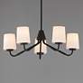3_Maxim Durham 26" Wide Black 5-Light Chandelier more views