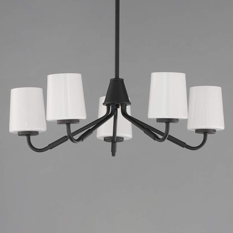 Image 4 Maxim Durham 26" Wide Black 5-Light Chandelier more views