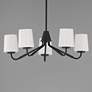 4_Maxim Durham 26" Wide Black 5-Light Chandelier more views