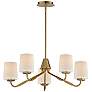 1_Maxim Durham 26" Wide Natural Aged Brass 5-Light Chandelier