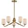 Maxim Durham 26" Wide Natural Aged Brass 5-Light Chandelier