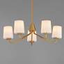 2_Maxim Durham 26" Wide Natural Aged Brass 5-Light Chandelier more views