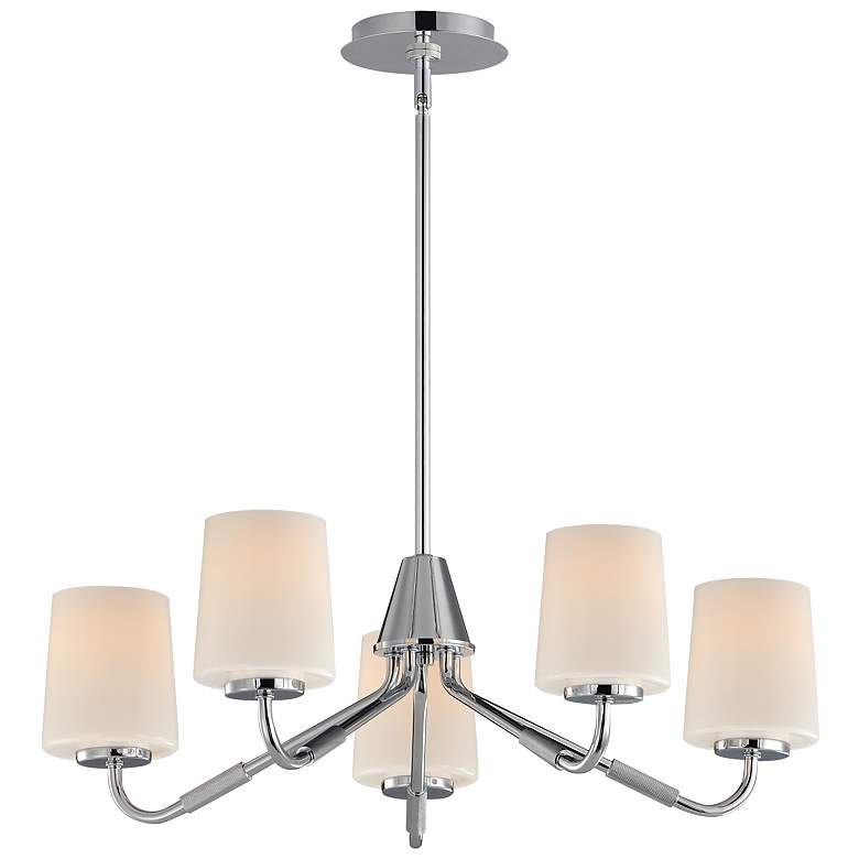 Image 1 Maxim Durham 26" Wide Polished Chrome 5-Light Chandelier