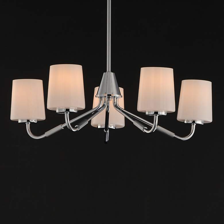 Image 4 Maxim Durham 26" Wide Polished Chrome 5-Light Chandelier more views