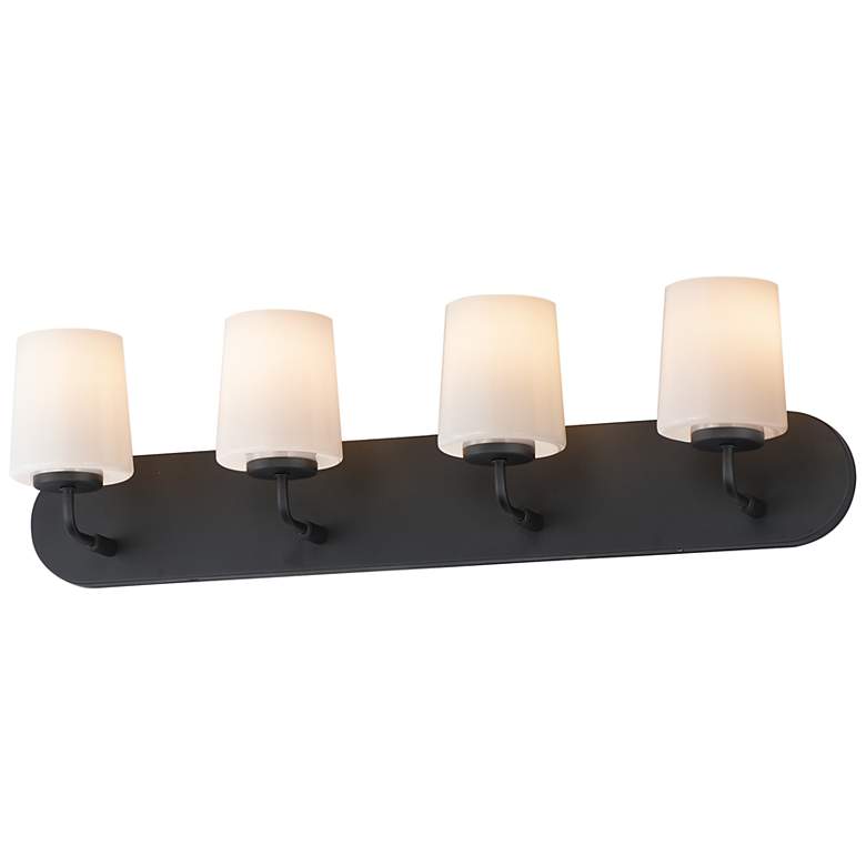 Image 1 Maxim Durham 30" Wide Black 4-Light Strip Bath Vanity