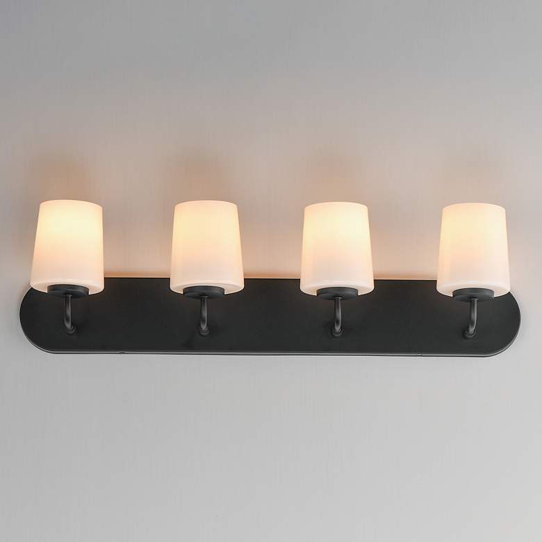 Image 3 Maxim Durham 30" Wide Black 4-Light Strip Bath Vanity more views